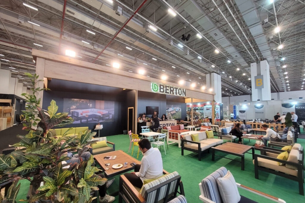 Berton custom exhibition stand built by Orvex Expo in Germany
